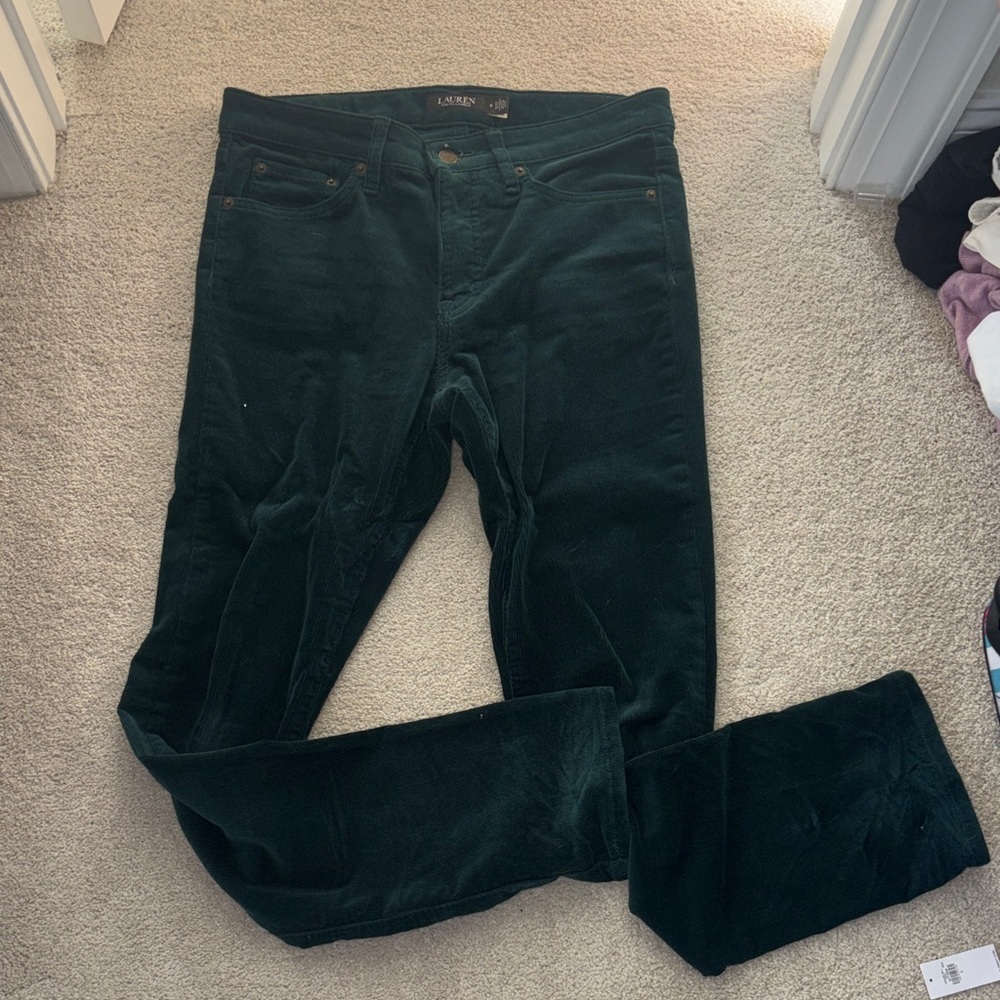 RL emerald green corduroy pants